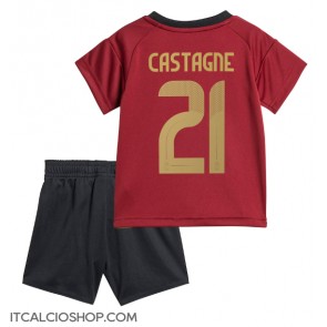 Belgio Timothy Castagne #21 Prima Maglia Bambino Europei 2024 Manica Corta (+ Pantaloni corti)